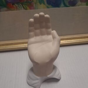A61: Elegant White Hand Sculpture